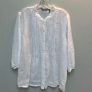 Tommy Bahama linen peasant shirt-size L